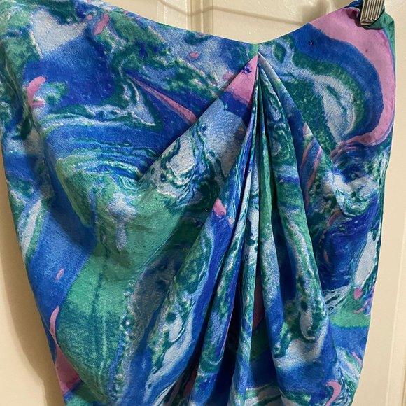 NWT Miss Moda Marble Print Halterneck Midi Dress - Picture 8 of 9